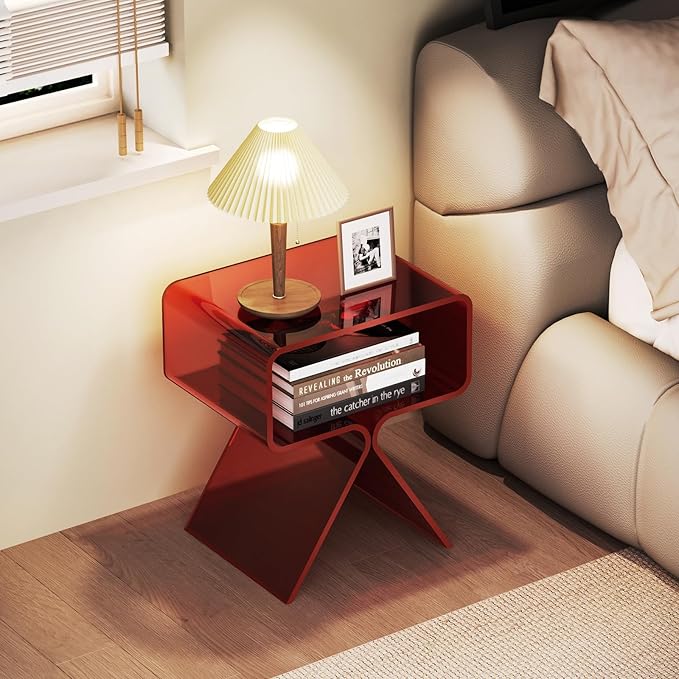 Acrylic Nightstand Side Table Modern Design Clear Home Decor Display End Table - Image 4