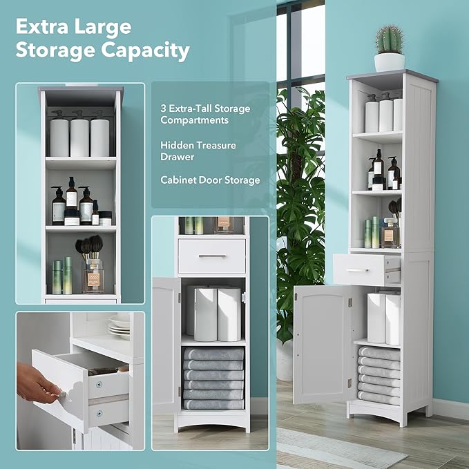 Tall Bathroom Storage Cabinet - Image 4