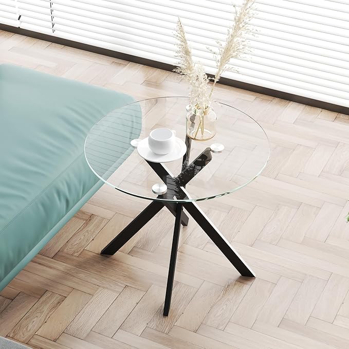Round Side Table Modern 20 Inch End Table - Image 4