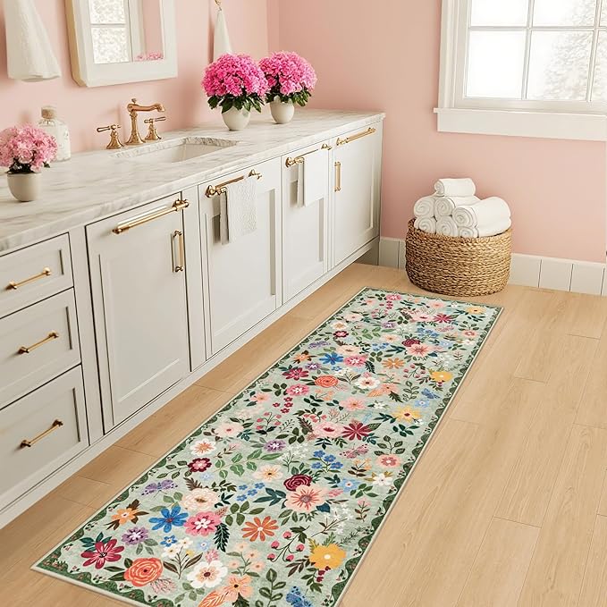 Runner Rug for Entryway: 2x10 Kitchen Rugs Non Slip Washable Ultra-Thin Soft - Image 5