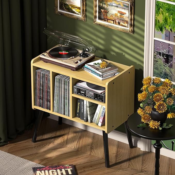 Record Player Table, Mid-Century Record Player Stand - Image 3