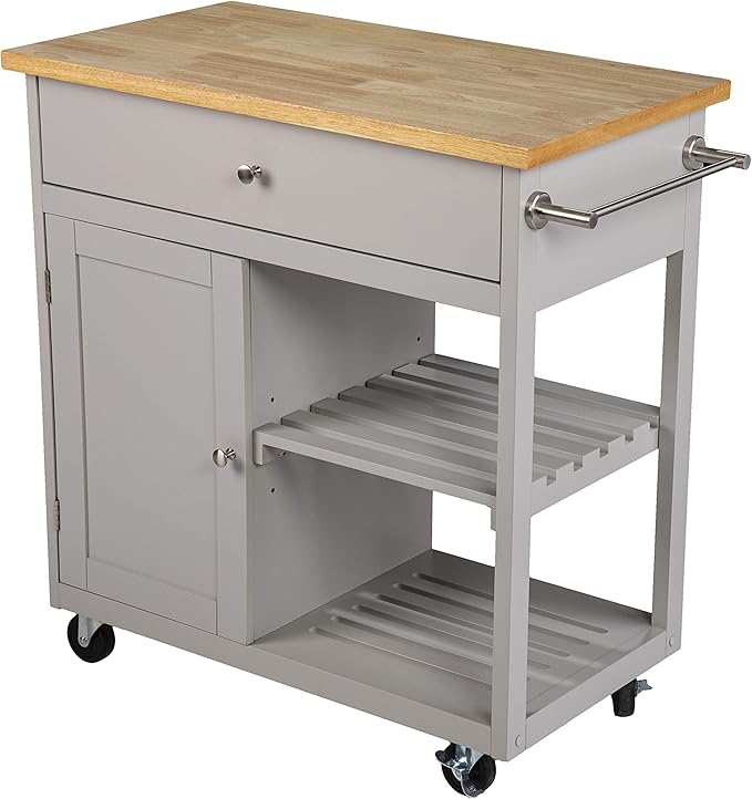 SEI Furniture Rolling w/Storage Kitchen Island by SEIFurniture