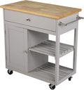 SEI Furniture Rolling w/Storage Kitchen Island by SEIFurniture