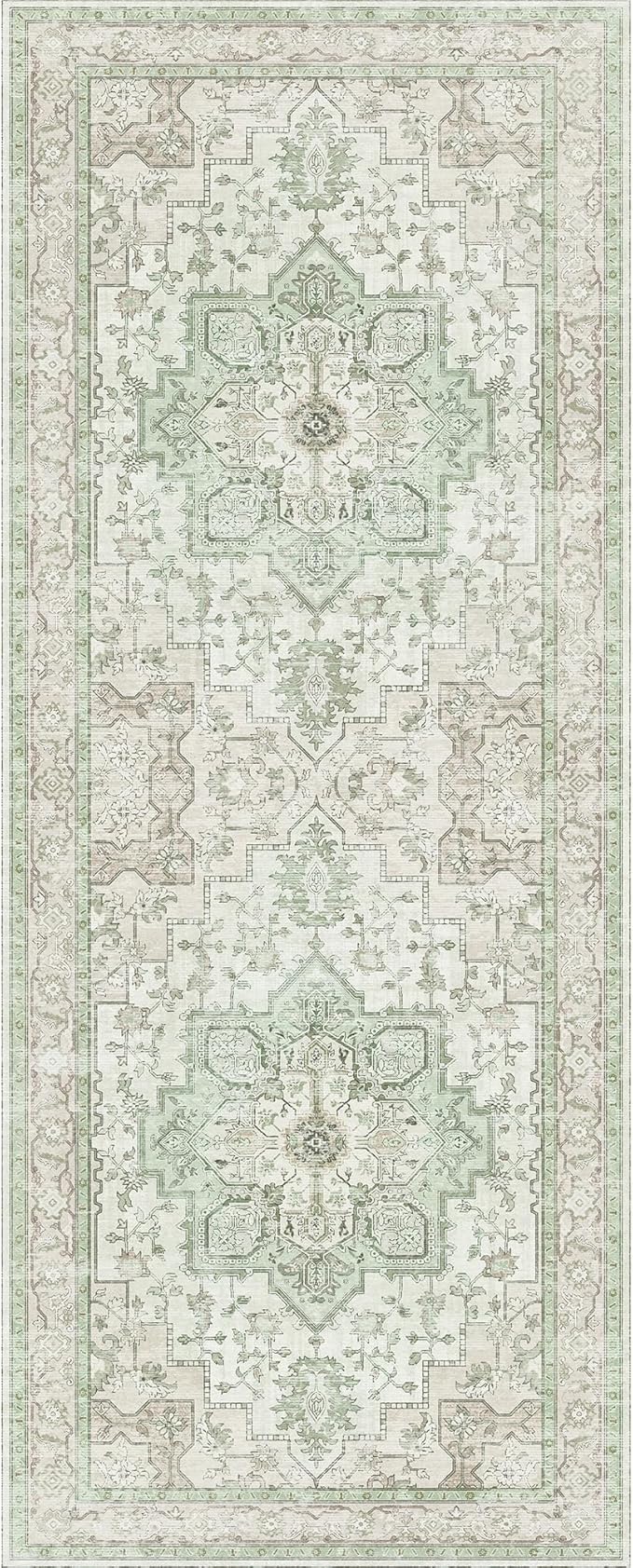 GENIMO 2'6''x12 Runner Rugs for Hallway, Machine Washable Non Slip Vintage Rugs - Image 7