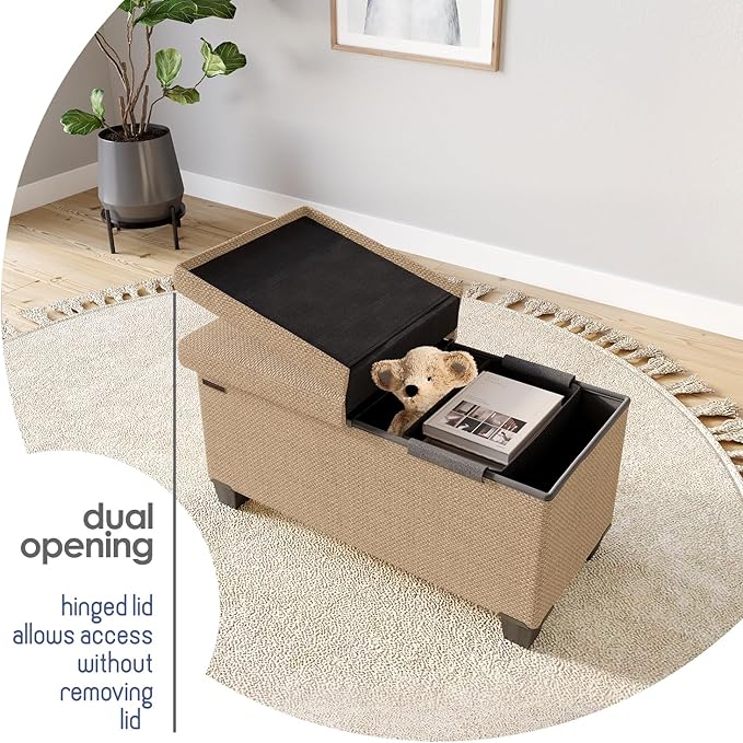 STORAGEBUD Storage Ottoman Bench - Image 9