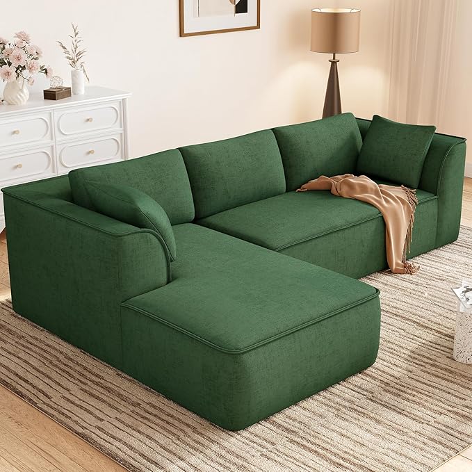 Vesgantti 106" Cloud Couch Sectional Modular Sofa, Deep Seat Comfy Cloud Couch by Vesgantti