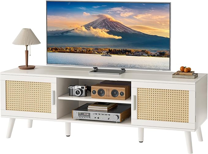 SUPERJARE TV Stand for 65 Inch TV, Entertainment Center by SUPERJARE