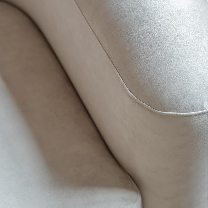 Acanva Luxury Modern Tight Curved Back Velvet Sofa, Minimalist Style Comfy Couch - Image 8