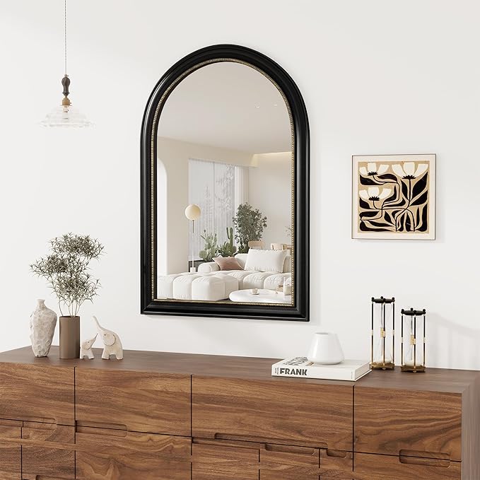 Axeman 24x36 Arched Wall Mirror, Decorative Bathroom Mirror, Traditional by Axeman