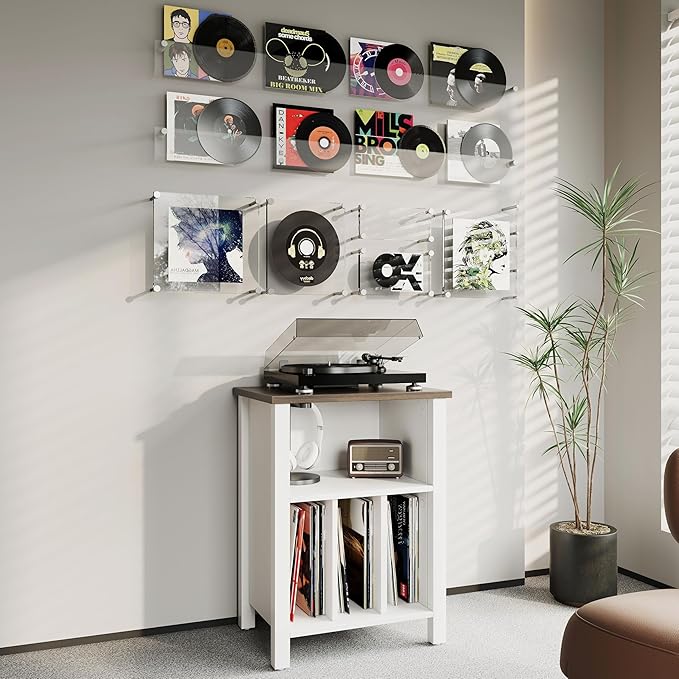 LIDYUK Record Player Stand, Vinyl Record Storage Table End Table - Image 6