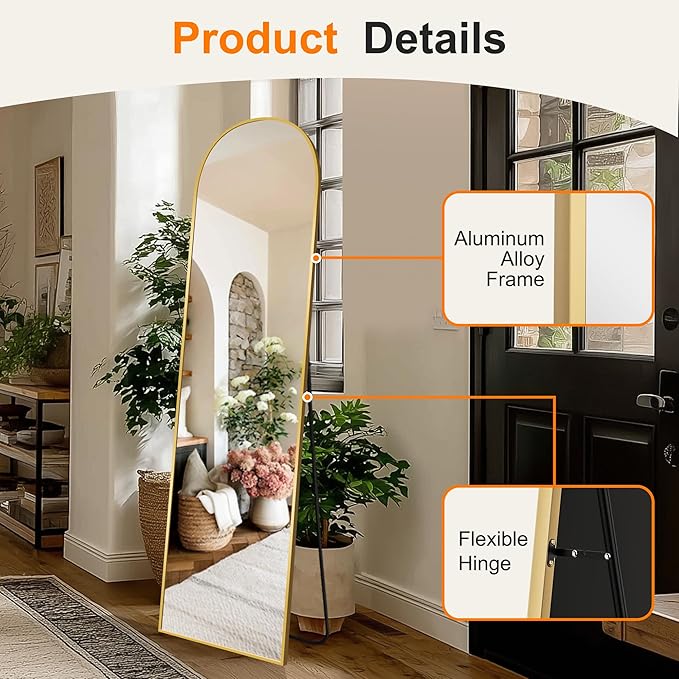 Arched Full Length Mirror, - Image 8