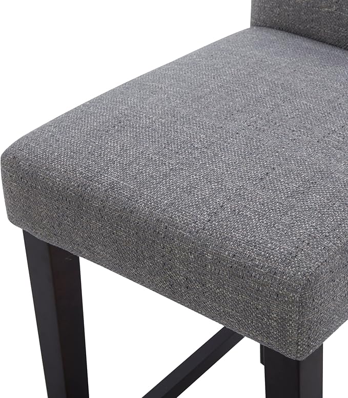 CHITA Counter Height Bar Stools Set of 2, Fabric in Fog Grey - Image 6