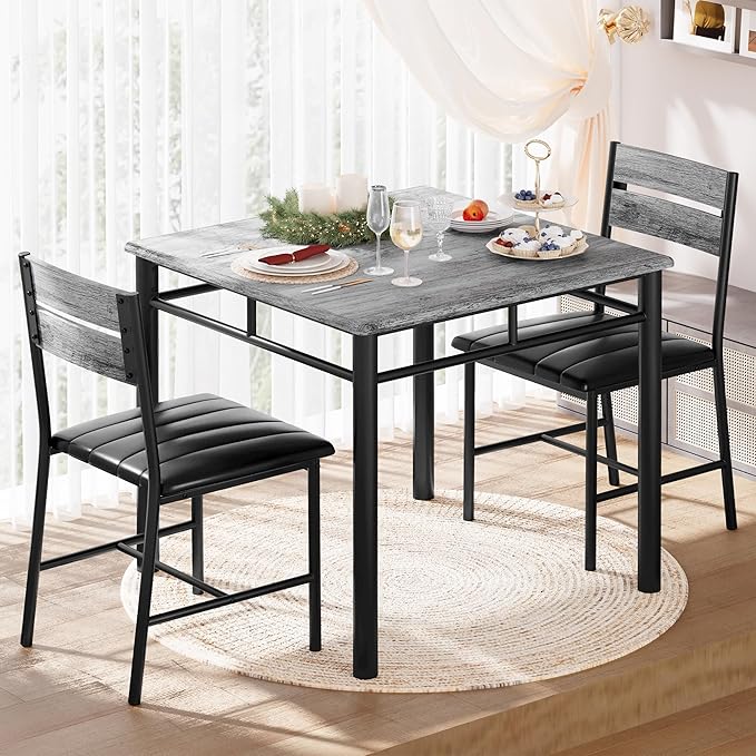 IRONCK Dining Table Set for 2, Small Kitchen Table - Image 4