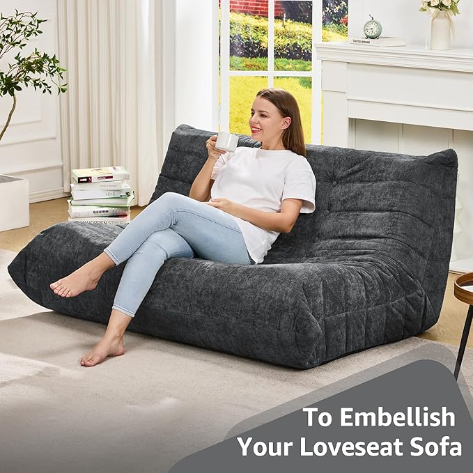 Hobestluk Bean Bag Chair Giant Bean Bag Sofa 2 Seater Bean Bag Chairs - Image 3