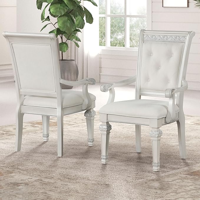 Furniture of America Gelbero Traditional Arm Chairs Set of 2, Comfortable by FurnitureofAmerica