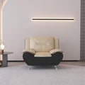Container Furniture Direct Michael Modern Faux Leather Upholstered Stainless by ContainerDirect