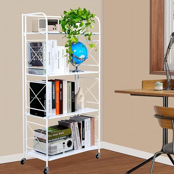 Foldable 4-Tier Metal Shelf by villertech