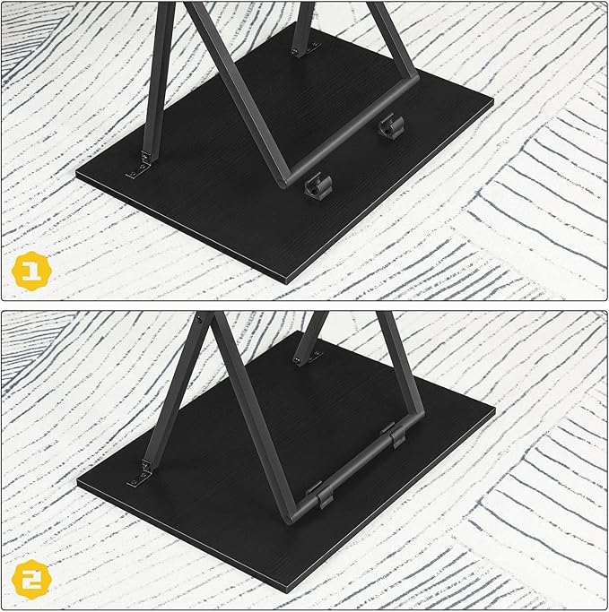 HOOBRO Folding TV Tray Tables, Industrial Side Table - Image 9