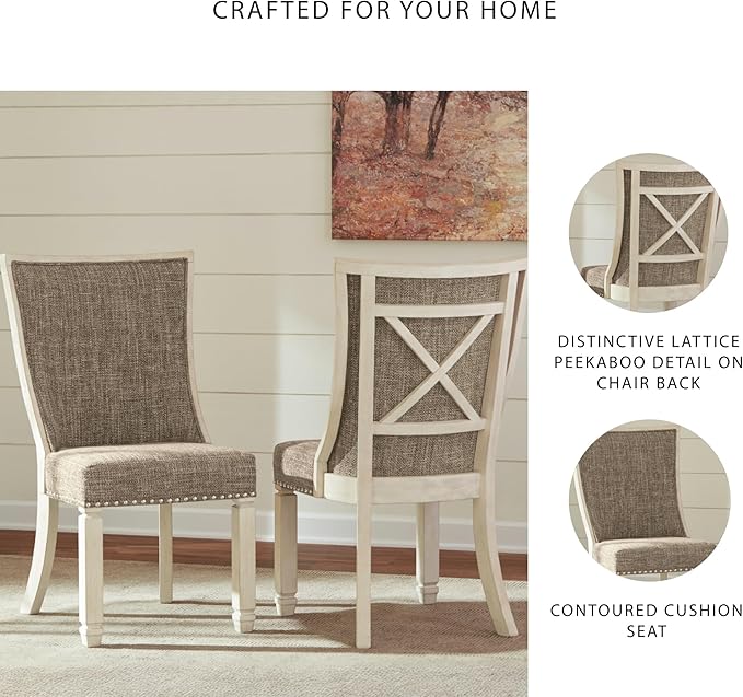 Signature Design by Ashley Bolanburg Modern Farmhouse Upholstered Dining Chair - Image 5