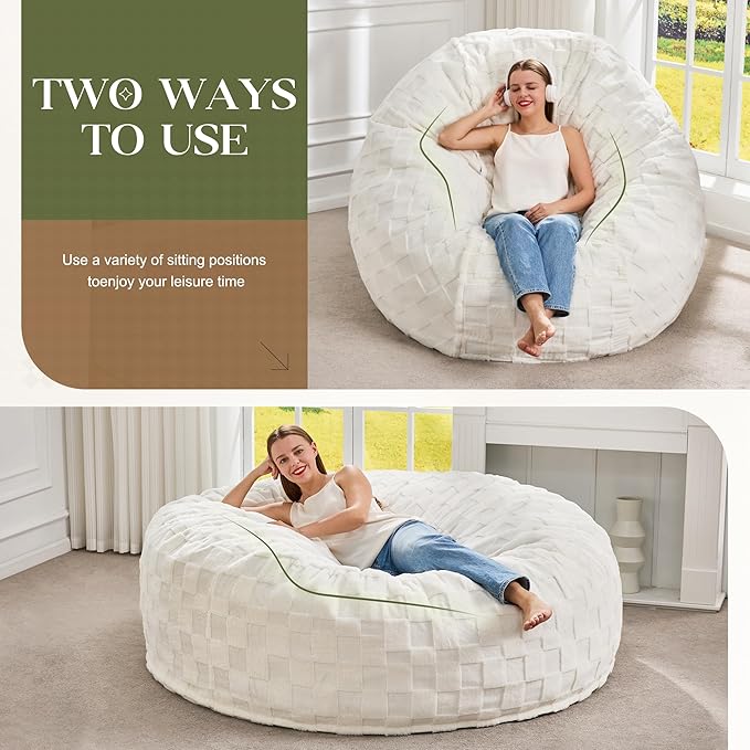 Hobestluk Bean Bag Chairs Beanbag Chair - Image 3