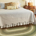 Homespice Pinecone Green Oval Rugs 6x9' – Rustic Jute Oval Area Rugs by Homespice