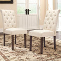 COLAMY Tufted Dining Chairs Set of 2, Accent Parsons Diner Chair Upholstered by COLAMYINC