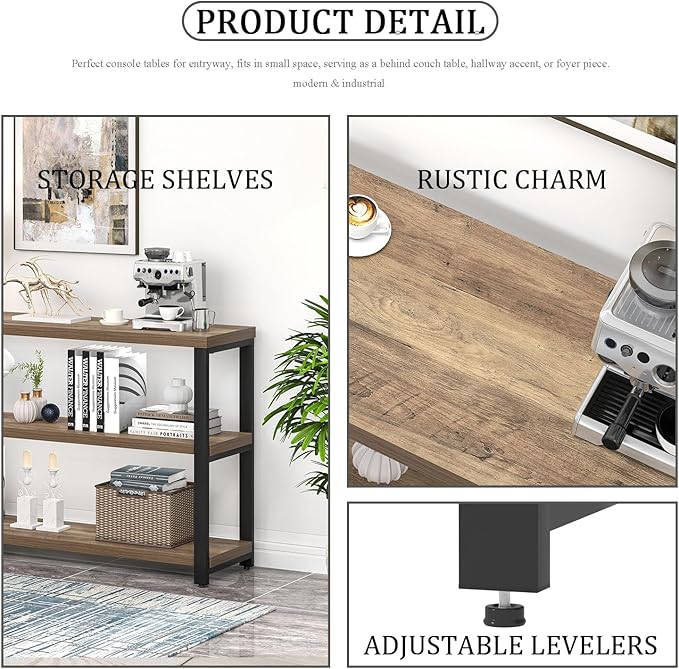 EXCEFUR Modern Sofa Table Behind Couch, Console Table - Image 6