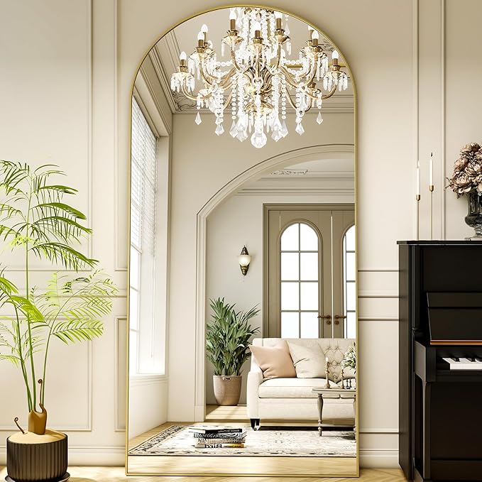 78"x38" Arched Full Length Mirror by XRAMFY