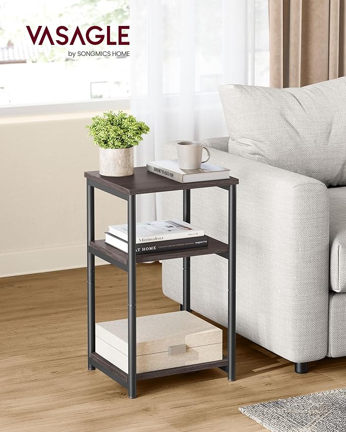 VASAGLE Side Table, Small End Table, Tall Nightstand - Image 4