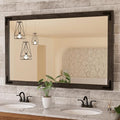 TETOTE 48 x 30 Black Wood Mirror by TETOTE