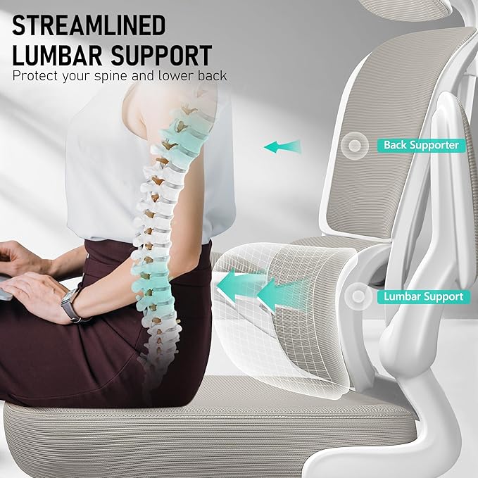 High Back Ergonomic Office Chair, Breathable Mesh Desk Chair - Image 3