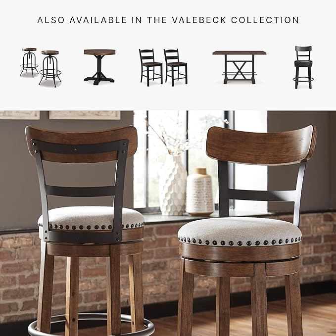 Signature Design by Ashley Valebeck 30" Farmhouse Pub Height Barstool - Image 8