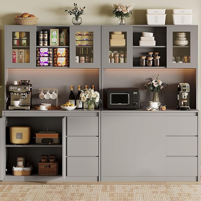 Kitchen Pantry Cabinet, Kitchen Storage Hutch - Image 7