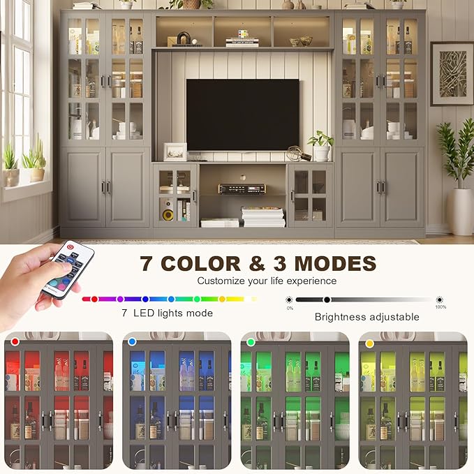 4-Piece Wall Unit TV Stand - Image 3