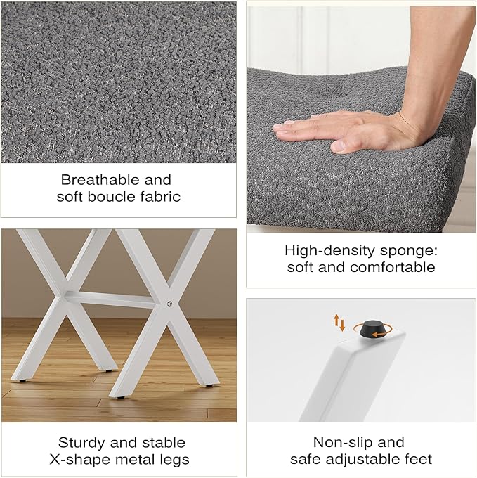 18-Inch Large Vanity Stool Chair, Vanity Bench - Image 5