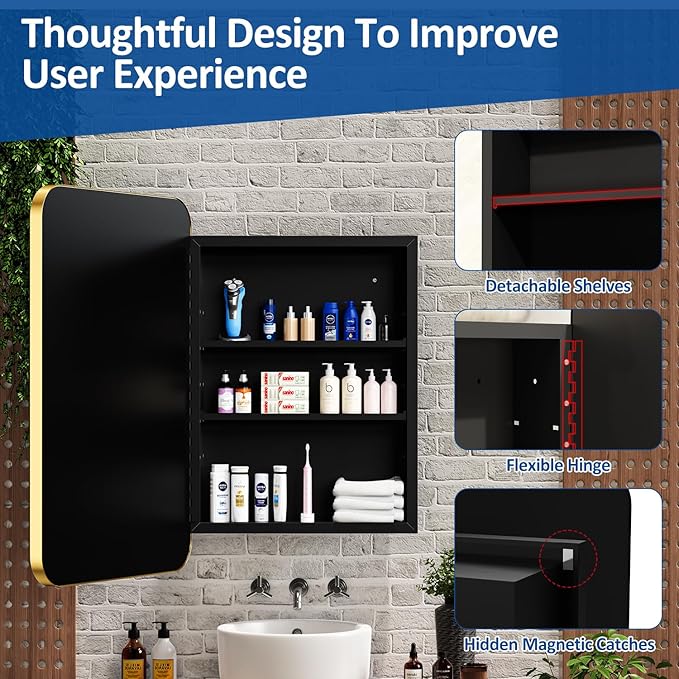 24x30 Inch Bathroom Medicine Cabinet - Image 6