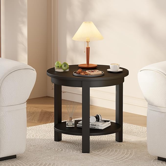 Small Round Wood Coffee Table - Image 4