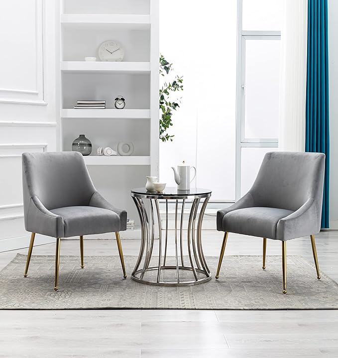 Velvet Dining Chairs, Furniture Collection Modern Contemporary Upholstered - Image 2