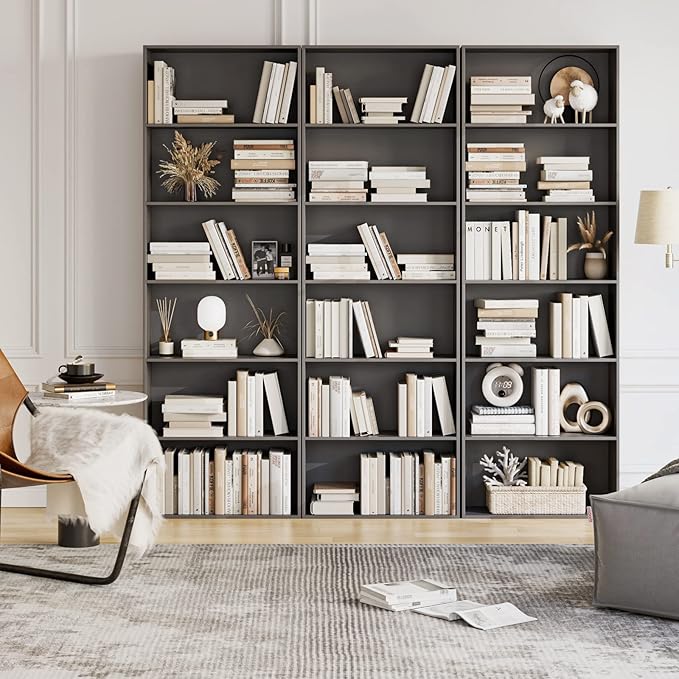 FOTOSOK 6-Tier Open Bookcase and Bookshelf, Freestanding Display Storage - Image 5