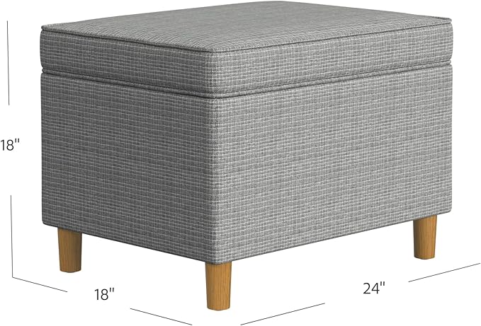 Home Decor | Dinah Collection Modern Storage Ottoman | Ottoman - Image 3