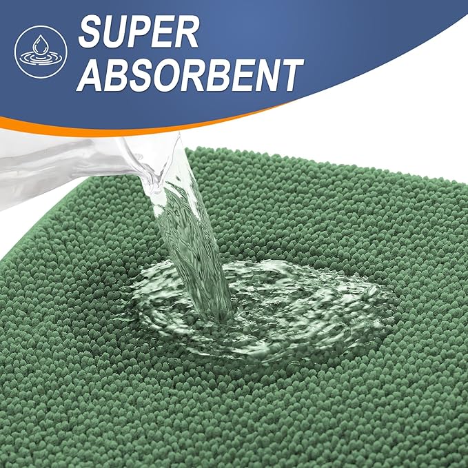 OLANLY Thick Memory Foam Bath Mat Rug 24x16, Extra Soft Absorbent Bathroom Rug - Image 3