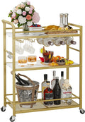 3 Tier Bar Cart, Home Bar Serving Cart by Unknown