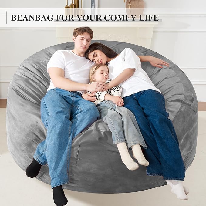 Homguava 6 FT Bean Bag Chair: 6' Bean Bags - Image 3