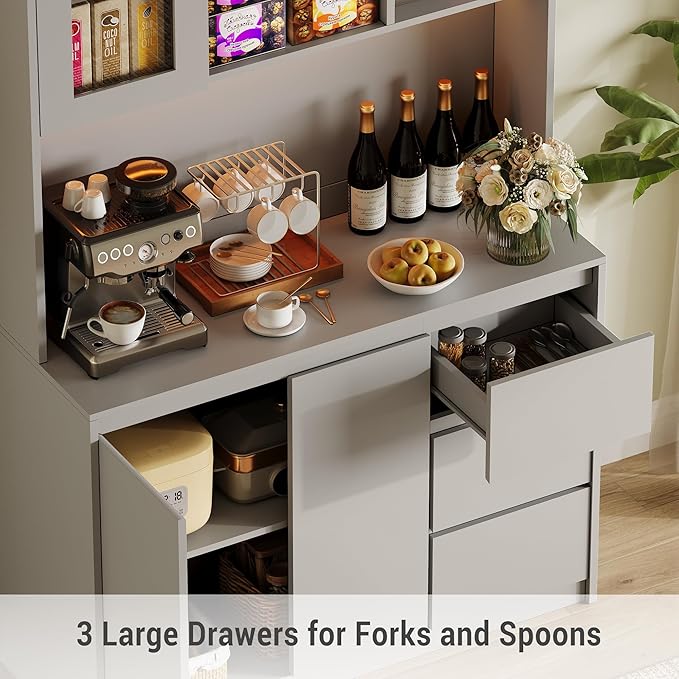 Kitchen Pantry Cabinet, Kitchen Storage Hutch - Image 4