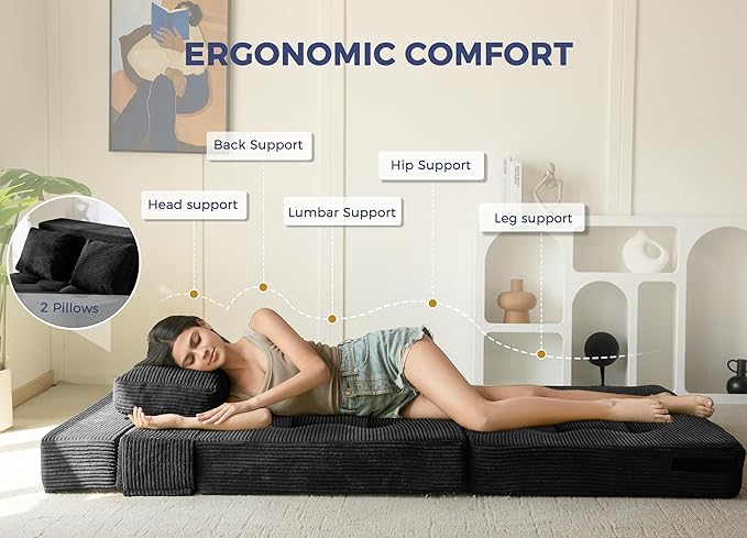MAXYOYO Convertible Sofa Bed, Fold Out Sleeper Sofa - Image 6