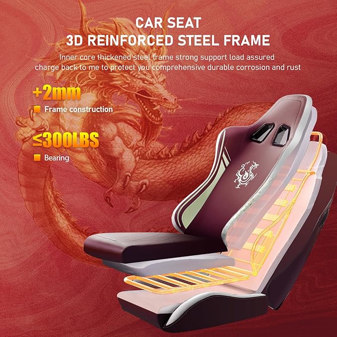 GTPLAYER Gaming Chair with Bluetooth Speakers and Footrest, Dragon Series Video - Image 7