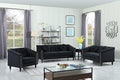 Sectional Sofa Set, Microfiber Chesterfield Upholstered Sofas Loveseat Couch by Unknown