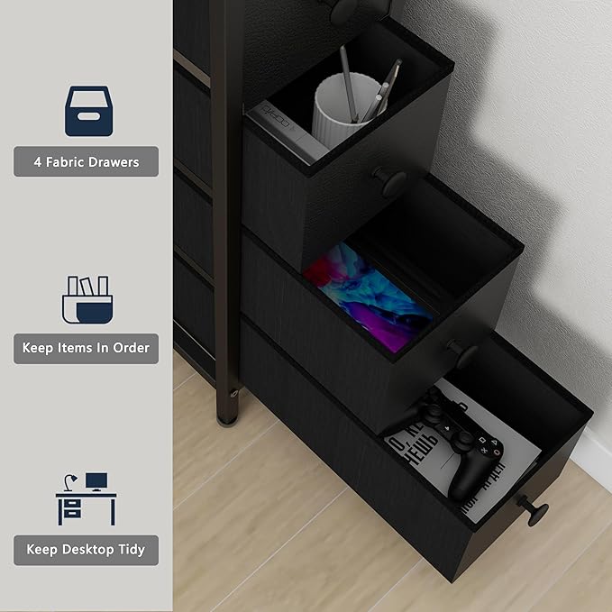 Corner Desk with Drawers Shelves - Image 6