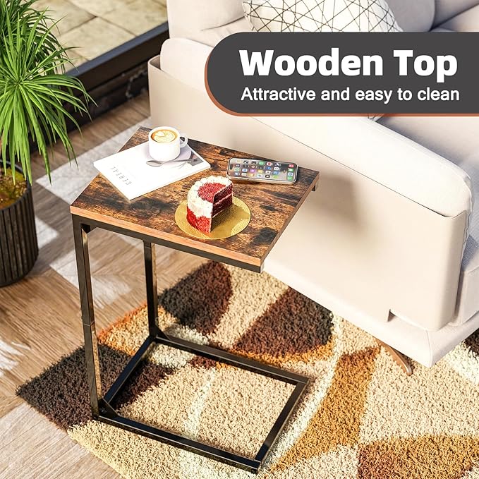Simple Trending C Shaped End Table, Side Table - Image 3