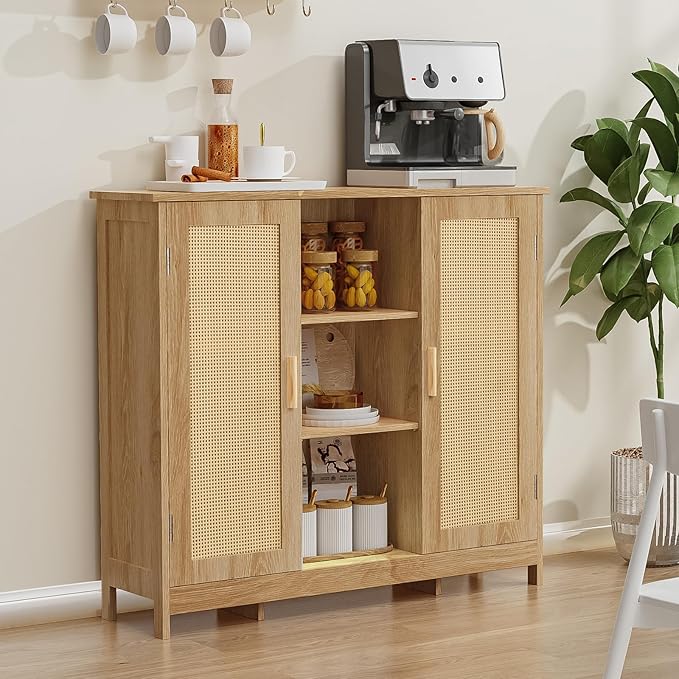 Iwell Rattan Storage Cabinet - Image 2